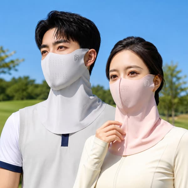 할인바이할인 남녀공용 3D 넥커버 자외선차단 골프 마스크 새부리형 2P
