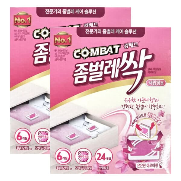 대원유통26 컴배트 좀벌레싹 서랍장용 아로마향 24개입 x 2개