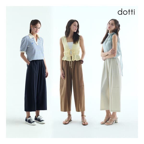 롯데 원티비 도티 26SS 썸머 버뮤다 와이드 8부 팬츠 3종 D6N8W