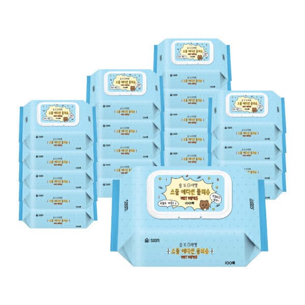 (주)광진산업 숨 G마켓 스쿨 에디션 물티슈 100매 20팩 초순수 정제수 - 최저가 12,900원