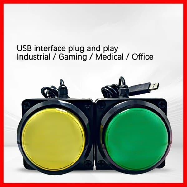 2진화상사 100MM USB 버튼 제어 부저 스위치 마우스 키보드 2m