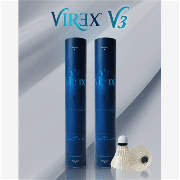 문구온 플리트 셔틀콕 비렉스 V3 VIREX 배드민턴공 12개입