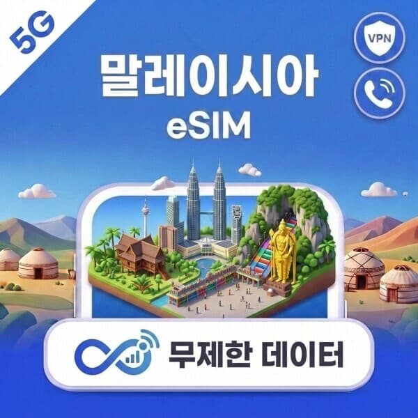 트립톡 말레이시아 eSIM 5G Maxis Celcom 무제한 데이터