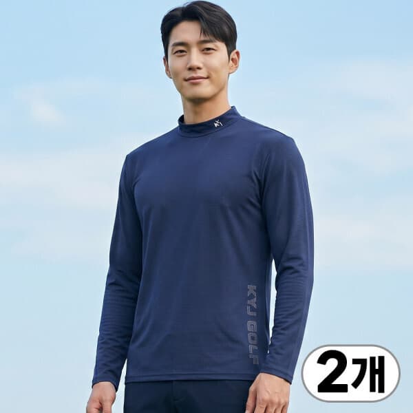 YUGIDA 김영주골프 남성 냉감 반목 라운드 아이스 긴팔티 기본핏
