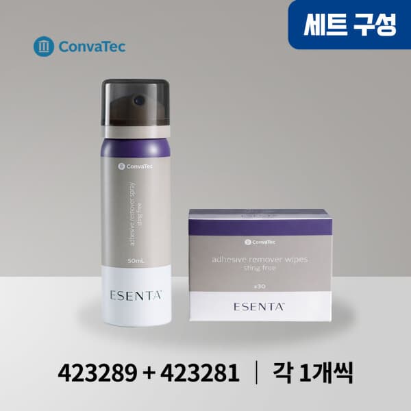 오해피케어 콘바텍 에센타 리무버 스프레이 423289 + 와이프 423281 세트
