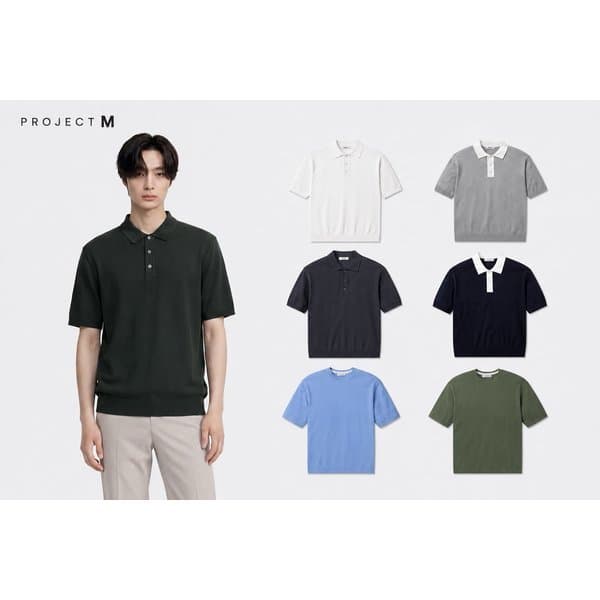 신세계백화점 프로젝트엠 남성 여름 니트 2종 택1 - 최저가 12,140원