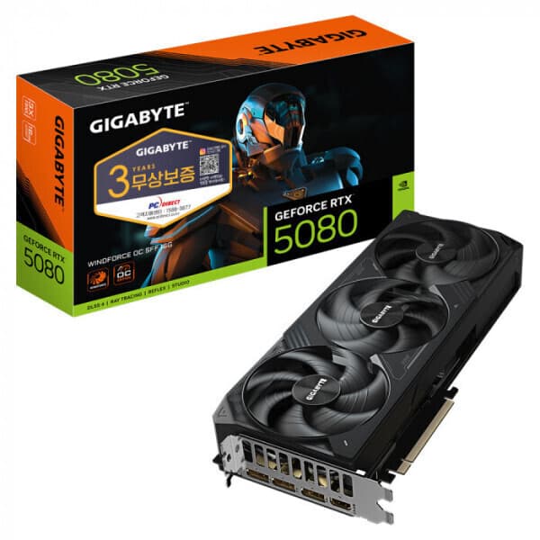 여운스토어G GIGABYTE 지포스 RTX 5080 WINDFORCE OC SFF D7 16GB