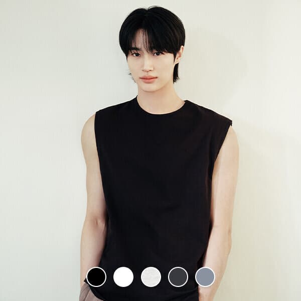 지오다노-본사직영샵 지오다노 026543 코튼 크루넥 슬리브리스 티셔츠 - 최저가 10,000원