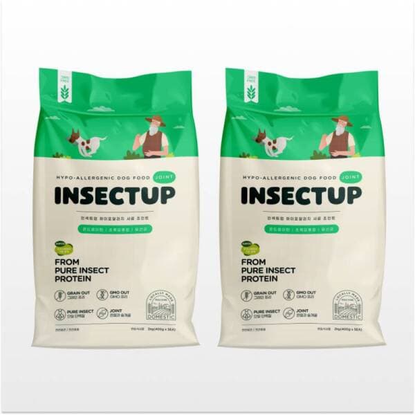 에이유니마켓 L포인트 인섹트업 하이포알러지 조인트 강아지 사료 2kg+2kg