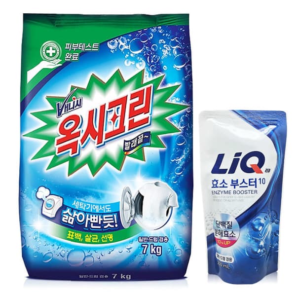 휴블리S 옥시크린 표백제 7kg + 리큐 부스터 300ml