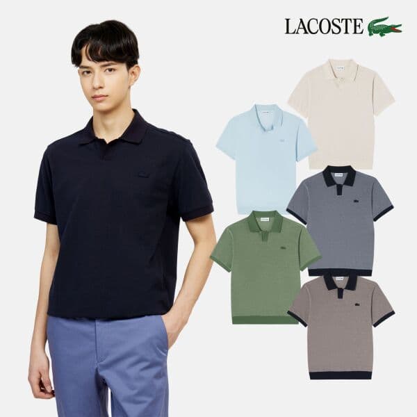 lacoste 라코스테 남성 베이직 오픈카라 반팔 폴로 셔츠 PH387E-56G