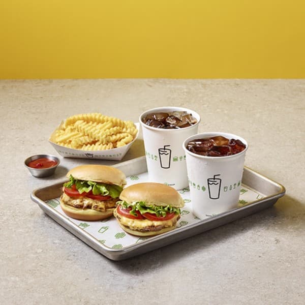 맛있는 해피콘 쉐이크쉑 SS 쉑버거 2개 프라이 소다 S 2잔 - 최저가 29,900원