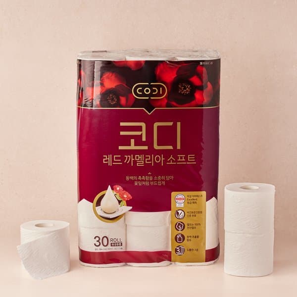 이마트몰쓱배송 코디 레드 까멜리아 소프트 화장지 30m x 30롤 - 최저가 33,800원
