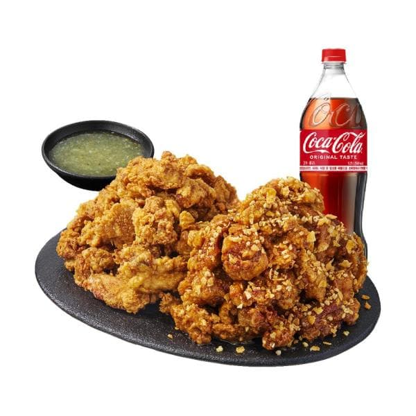 쿠프마케팅 노랑통닭 순살뼈반반치킨 우도땅콩후라이드 콜라1.25L - 최저가 24,750원