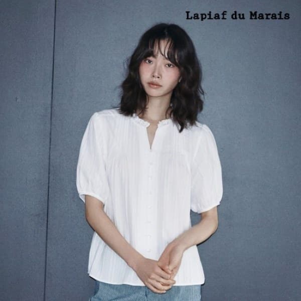 GS_SHOP_TV 라삐아프 26SS 레이스 트리밍 라이트 썸머 블라우스 2종(썸머블랙+크림)
