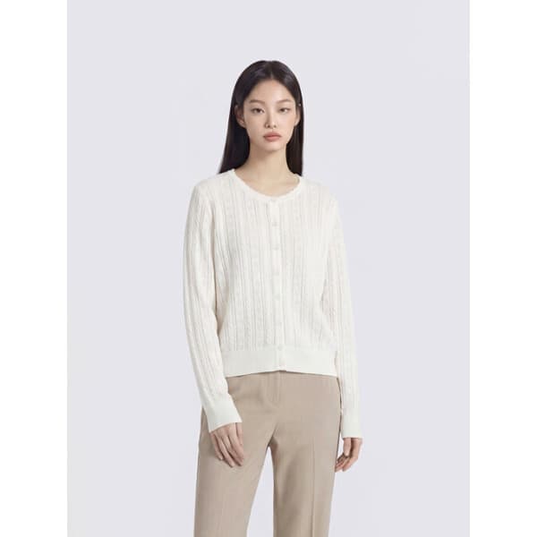 롯데백화점1관 여성 크로셰 라운드 버튼 긴팔 가디건 PHG2EC2040 - 최저가 24,220원