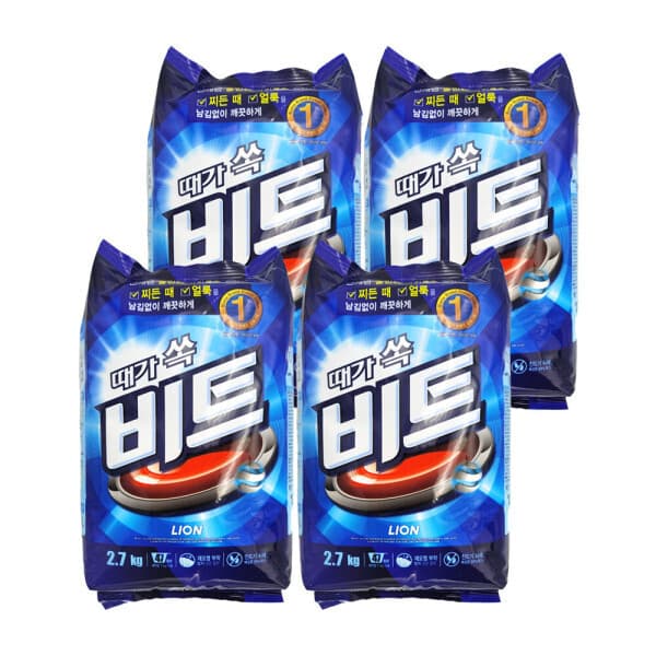 한별store 라이온코리아 비트 일반용 리필 가루세제 2.7kg x 4개 - 최저가 24,350원