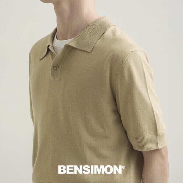 어반클로젯 BENSIMON 벤시몽 남성 카라 니트 반팔티 - 최저가 17,910원
