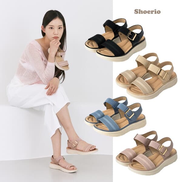 롯데 홈쇼핑 슈리오 26SS 니트 밴딩 아치 컴포트 샌들 - 최저가 28,050원