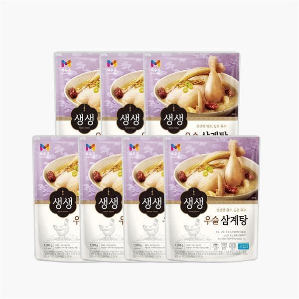공영쇼핑TV 100% 국내산 냉장닭 목우촌 생생 우슬삼계탕 1kg x 7팩