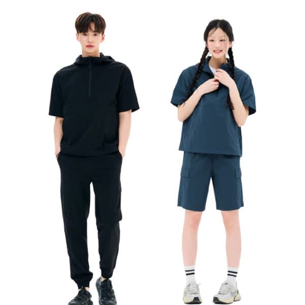 지에스지엠(주) 체이스컬트 공용 후드 아노락 반팔 티셔츠 2컬러
