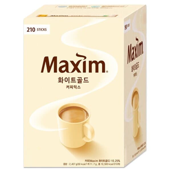W쇼핑TV홈쇼핑 맥심 화이트골드 커피믹스 210T