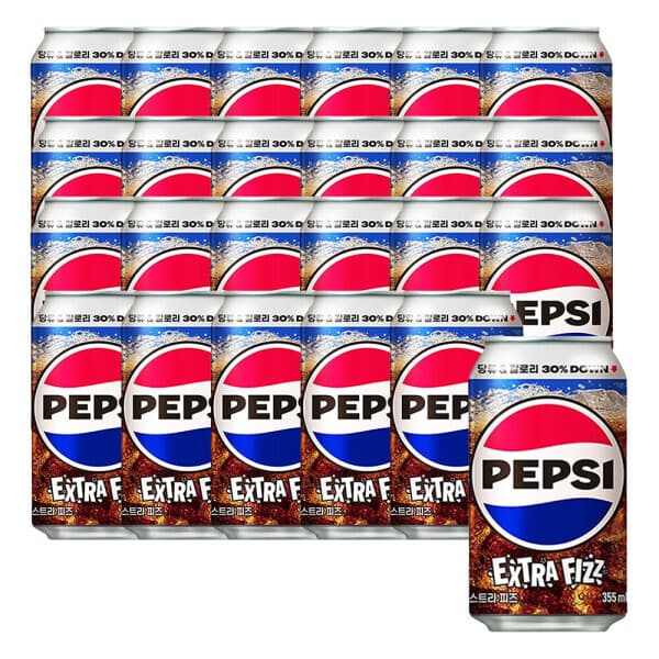 롯데칠성스타배송 펩시 엑스트라 피즈 355ml x24입