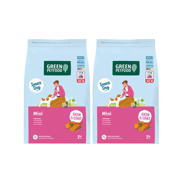 정이비에스 인섹트도그 강아지사료 미니 2kg 2팩 하이프로틴 소형견