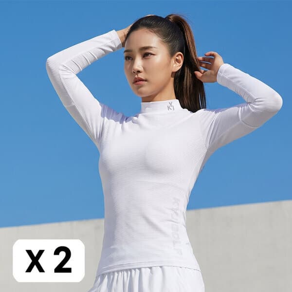 마스터핏2026 김영주골프 여성 냉감 반목 긴팔티 2장 세트