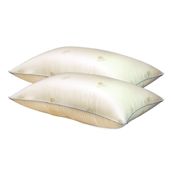 kiol5125 WOOLCOMFORT 호주산 양모 베개 새틴 패브릭 2개