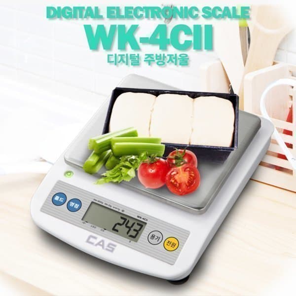 웨스몰 디지털 전자저울 WK-4CII 최대5kg 1g단위 - 최저가 49,000원