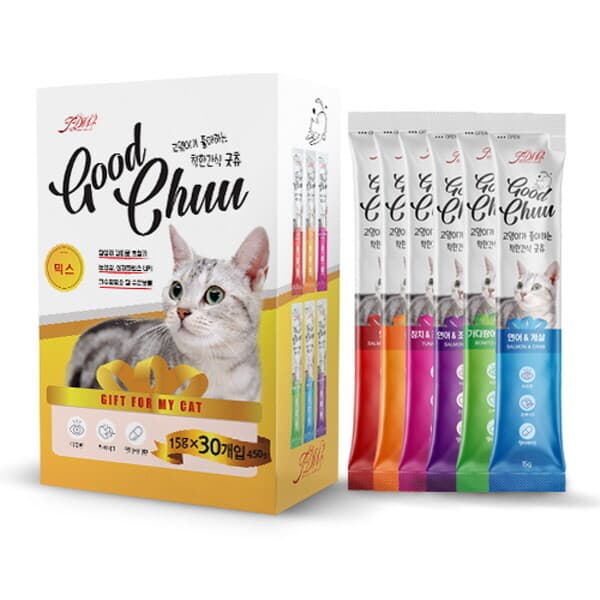 현대홈쇼핑Hmall 착한간식 굿츄 6종혼합 15g x 150개 고양이간식 - 최저가 33,660원