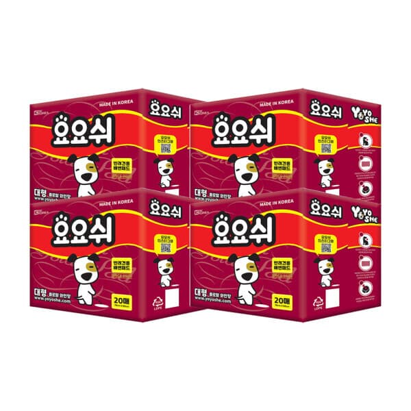 펫천국 요요쉬 배변패드 대형 20매x4개