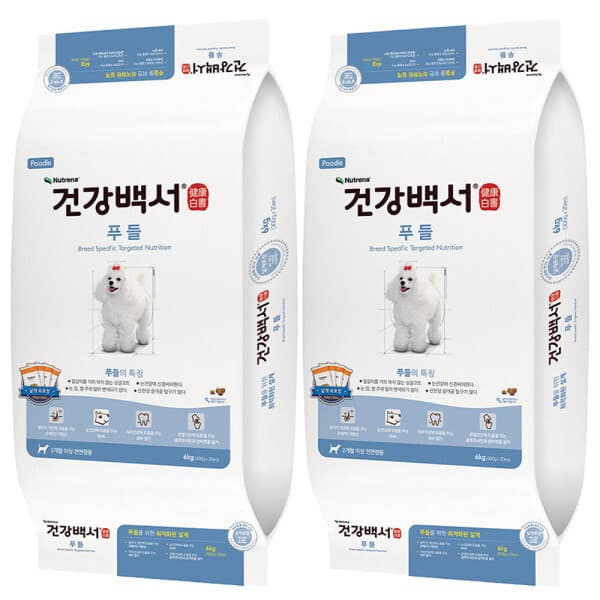 펫트리츠 건강백서 강아지사료 푸들 6kg x2개 - 최저가 61,080원