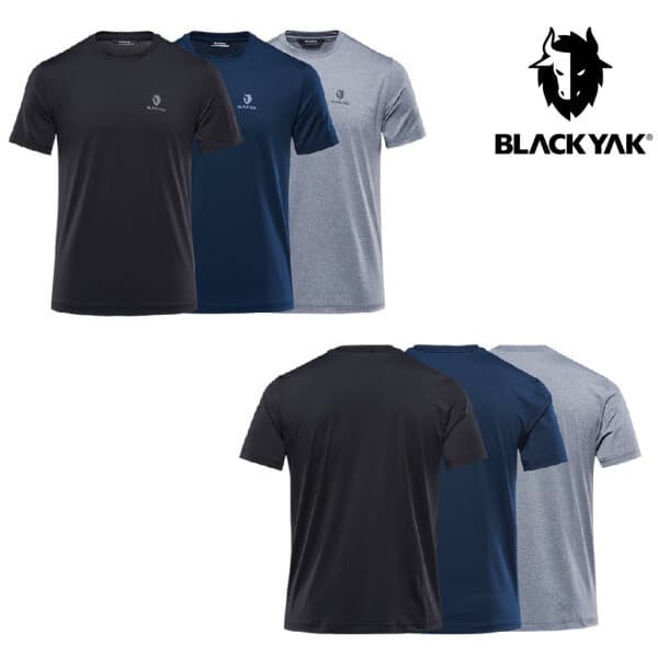 롯데 백화점 블랙야크 남여공용 기본 라운드 3PACK 반팔티셔츠