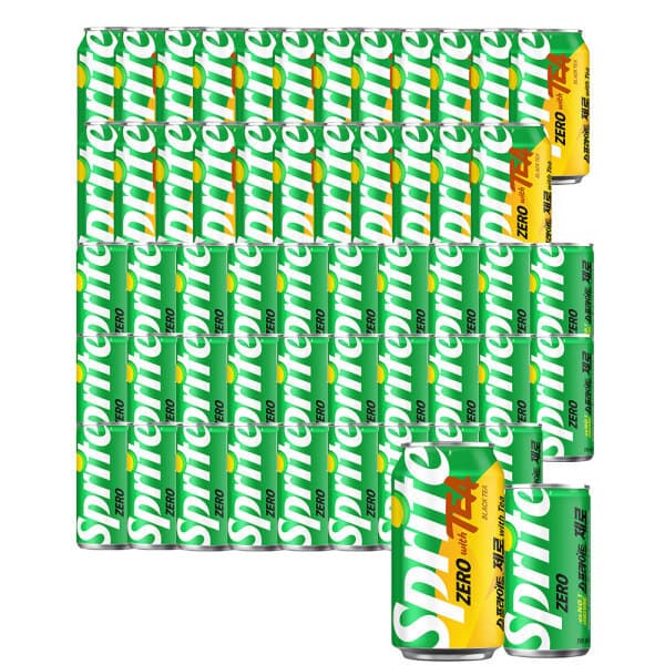 코카콜라-스타배송 스프라이트제로 190ml 30캔 + 스프라이트 제로 위드 티 350ml 24캔 - 최저가 28,640원
