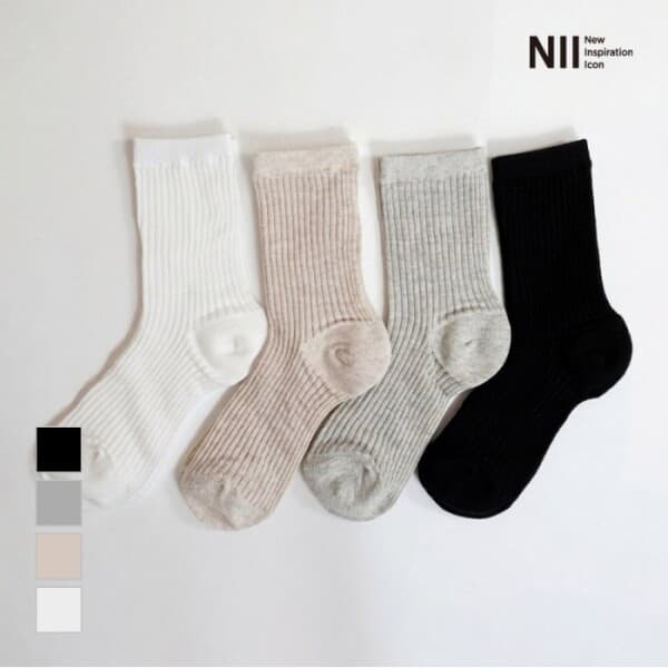 롯데아이몰 올리비아로렌 NII 여성 코튼 라인 시스루양말 4켤레 - 최저가 7,630원