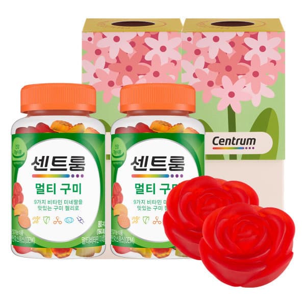 센트룸-스타배송 센트룸 기프트 패키지 (멀티구미 80구미(160g)+꽃비누) 2개 - 최저가 53,800원