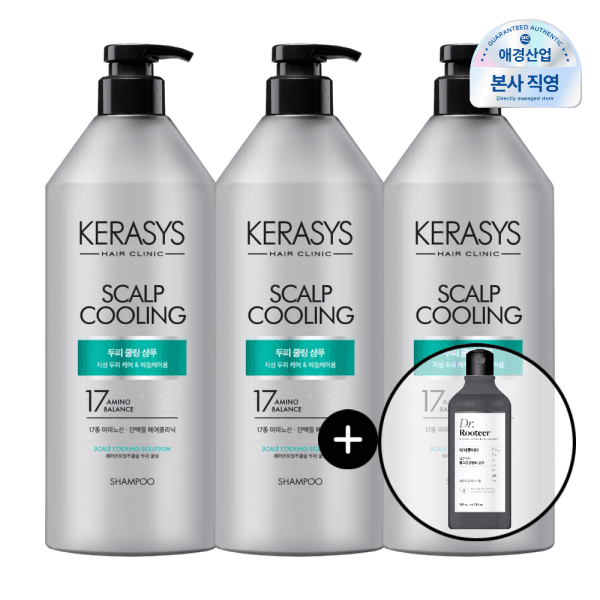 애경본사직영몰 케라시스 클리닉 두피 쿨링 샴푸 980ml 3개