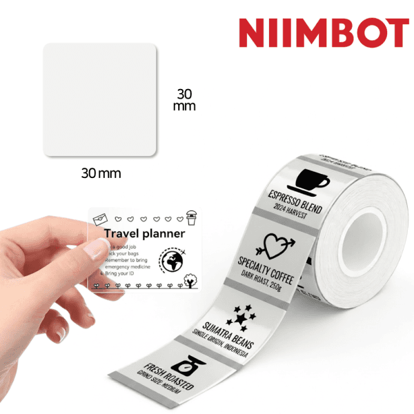 NIIMBOT공식몰 님봇 Niimbot B1 B2 B21 B31 라벨프린터 전용 라벨용지 투명 - 최저가 8,900원