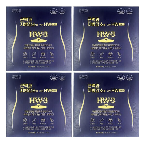 코스앤블루 주영엔에스 HW 오곡맛 단백질 저분자유청펩타이드 HW-3 14포 4개 - 최저가 209,800원