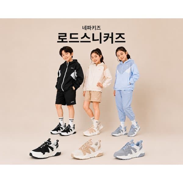 신세계백화점 네파키즈 남여아 공용 로드 스니커즈 KLG7606 - 최저가 33,910원