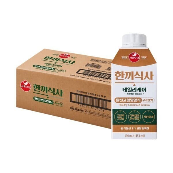 서울우유협동조합 서울우유 한끼식사 190ml x 18개 - 최저가 29,900원