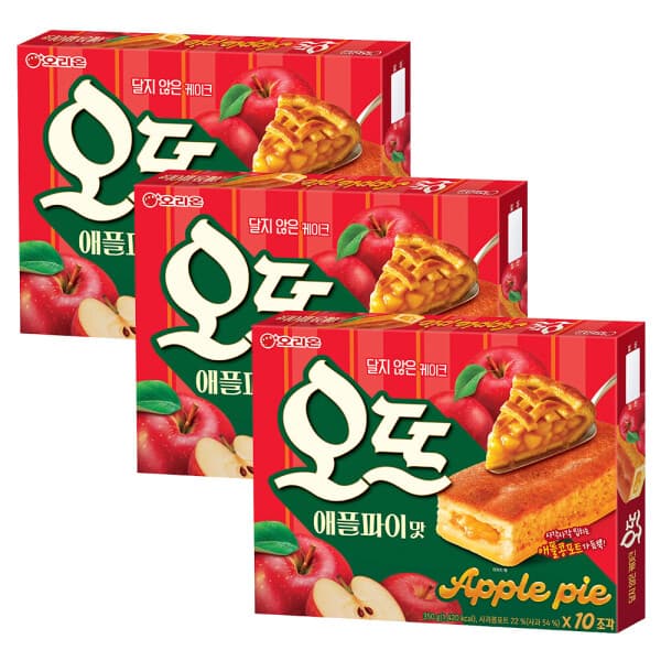오리온-스타배송 오리온 오뜨 애플파이맛 350g x 3개