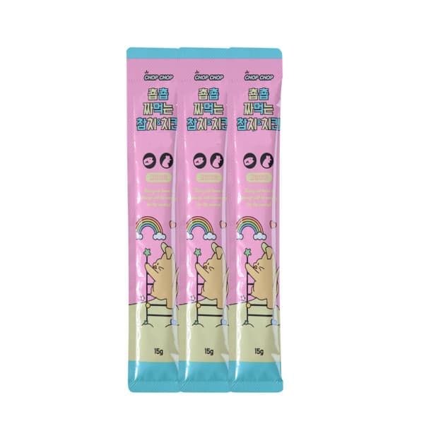 준펫코리아 춉춉 짜먹는 고양이스틱 15g 참치/치킨 120개