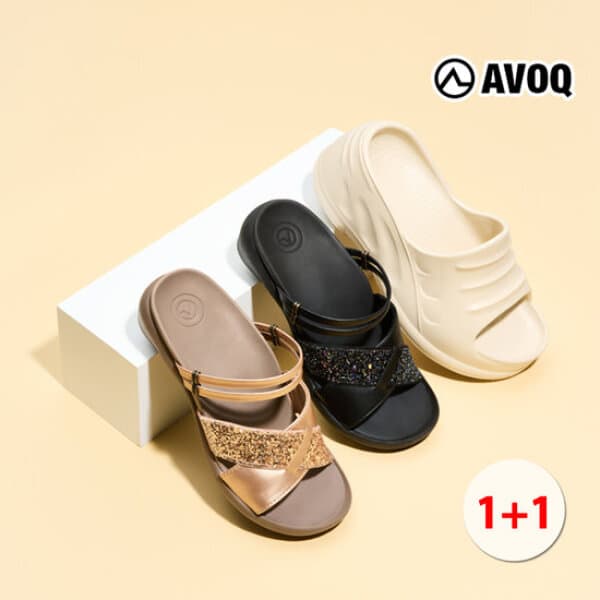 GS_SHOP_TV AVOQ 여성 투웨이 샌들 글리터샌들 웨지슬라이더