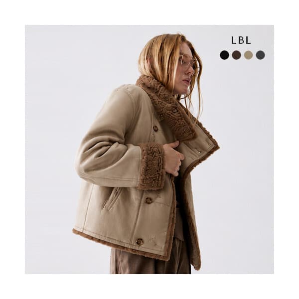 롯데 홈쇼핑 LBL 26FW 호주산 양모100 FAUX 무스탕 자켓 - 최저가 139,000원