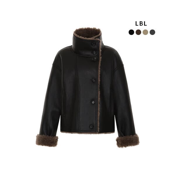 롯데 원티비 LBL 26FW 호주산 양모100 FAUX 무스탕 자켓