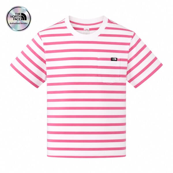 노스페이스키즈공식 노스페이스 키즈 글랜 스트라이프 반팔 라운드 티 NT7UR01U_HPI