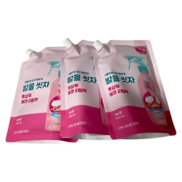 grothupsele 온더바디 코튼풋 발을씻자 풋샴푸 비누향 리필 500ml x 3개 - 최저가 17,900원